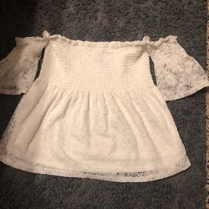 Off the shoulder lace top
